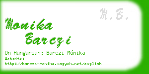 monika barczi business card